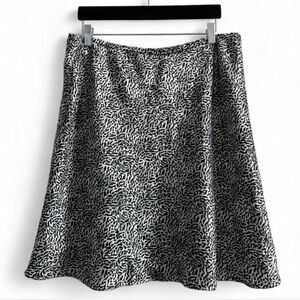 Abstract Zebra Print Mini Slip Skirt Elastic Waist M